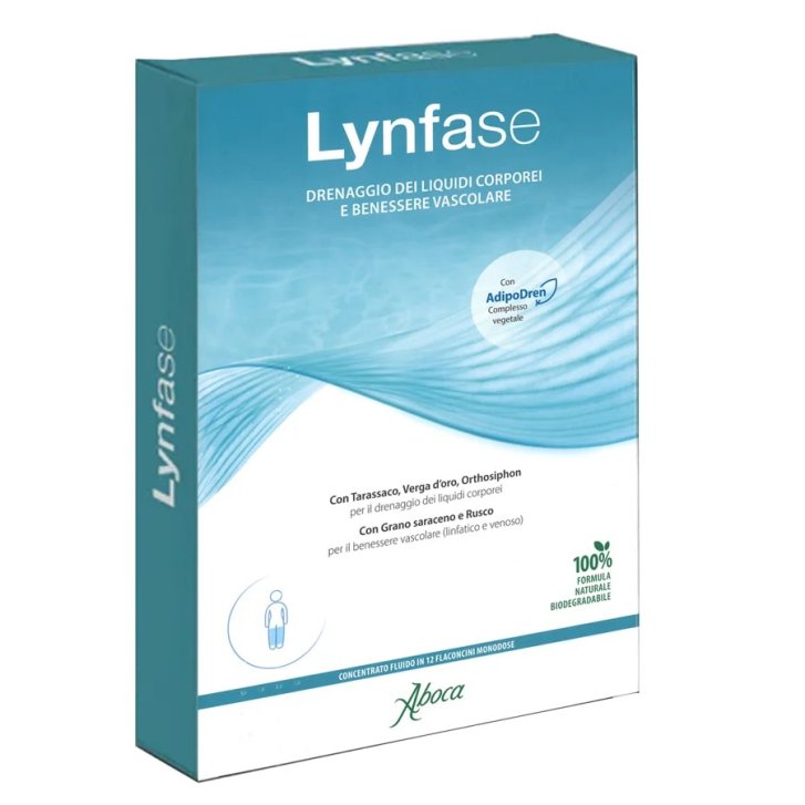 Lynfase Integratore per il Drenaggio dei Liquidi e Benessere Vascolare 24 Flaconcini - Aboca Lynfase Integratore per il Drenaggio dei Liquidi e Benessere Vascolare 24 Flaconcini - Aboca
