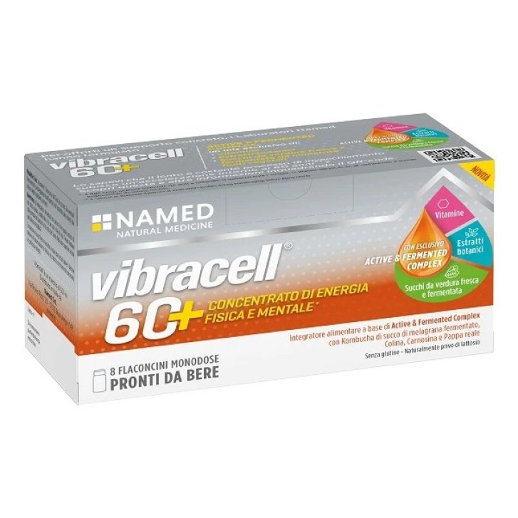 Vibracell 60+ Integratore Alimentare per Contrasto della Stanchezza Fisica e Mentale 8 Flaconcini da 15 ml - VIBRACELL Vibracell 60+ Integratore Alimentare per Contrasto della Stanchezza Fisica e Mentale 8 Flaconcini da 15 ml - VIBRACELL