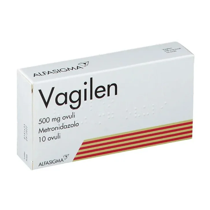 Vagilen 10 Ovuli Vaginali 500 mg per Trattamento Trichomoniasi - Alfasigma
