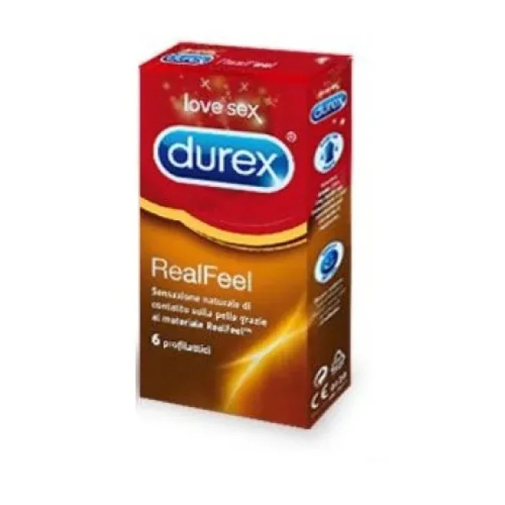 Durex Profilattico RealFeel in Poliisoprene Senza Lattice 6 Pezzi - Durex Durex Profilattico RealFeel in Poliisoprene Senza Lattice 6 Pezzi - Durex
