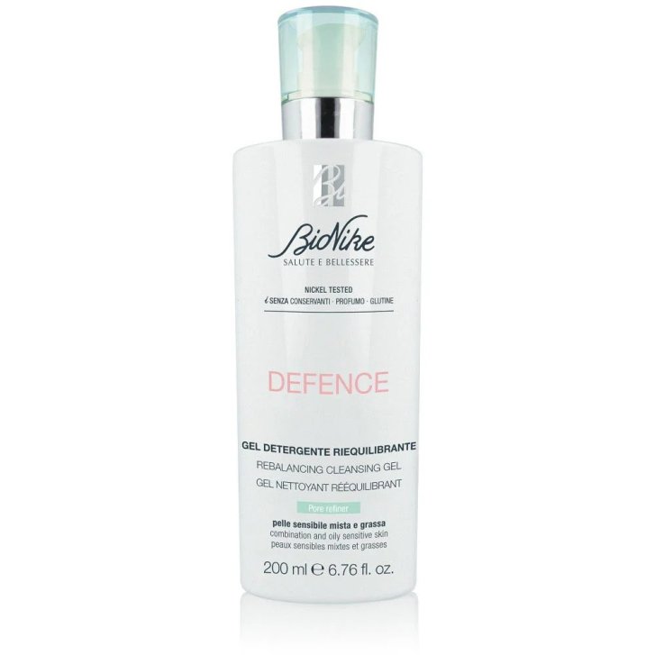 Defence Gel Detergente Riequilibrante per Pelle Mista e Grassa 200 ml - Bionike