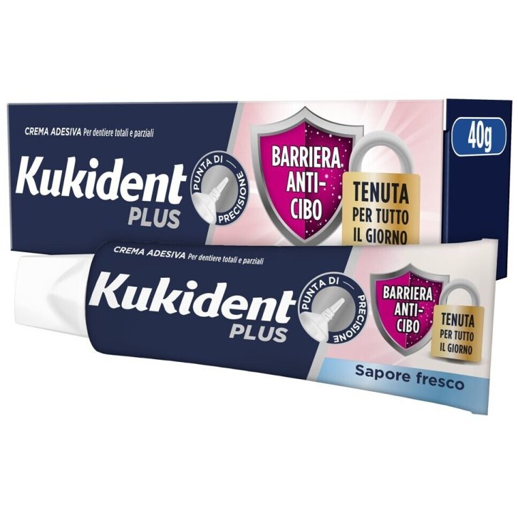 Kukident Plus Crema Adesiva Doppia Protezione 40g - KUKIDENT