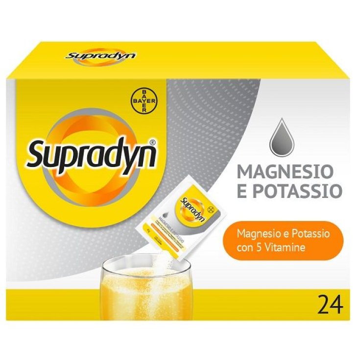 Supradyn Magnesio E Potassio Integratore Alimentare 24 Bustine - Bayer Supradyn Magnesio E Potassio Integratore Alimentare 24 Bustine - Bayer