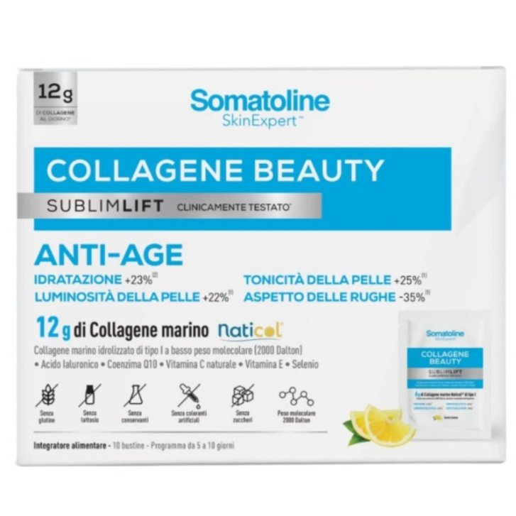 Somatoline Collagene Beauty Sublimlift Integratore Liquido per Pelle 10 Bustine Gusto Limone - Olyos Italia Srl