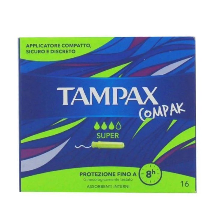 Tampax Compak Super Assorbenti Interni 16 Pezzi - Tampax Tampax Compak Super Assorbenti Interni 16 Pezzi - Tampax