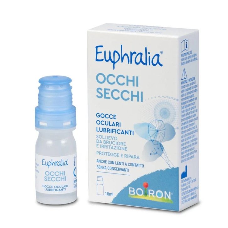 Euphralia Occhi Secchi Collirio Gocce Oculari Lubrificanti con Sodio Ialuronato 10ml - Boiron
