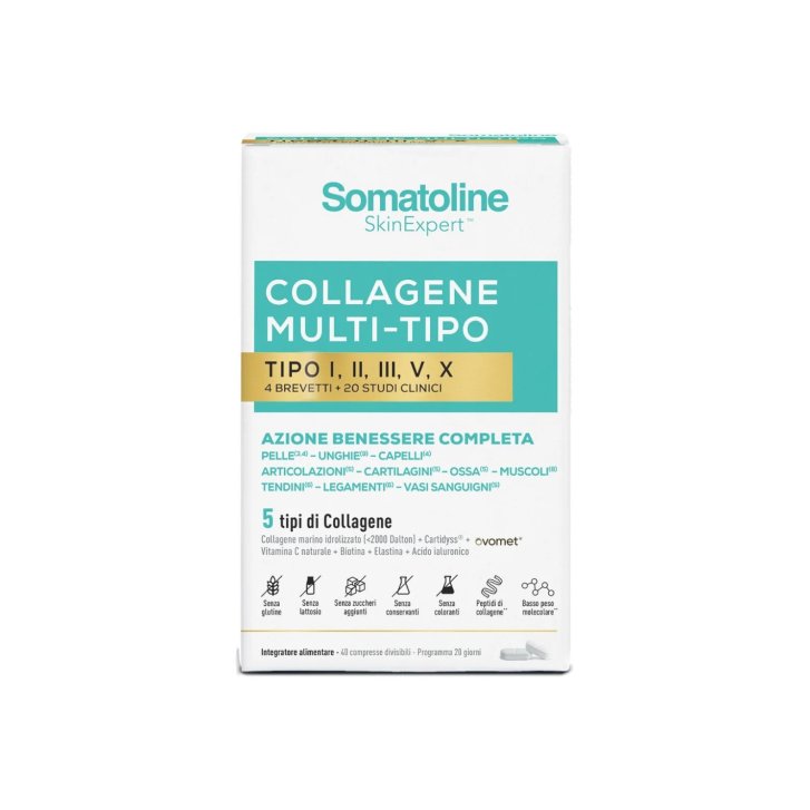 Somatoline Collagene Multi Integratore 60 Compresse Senza Glutine Senza Lattosio - SOMATOLINE