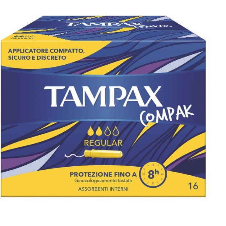Tampax Compak Regular Assorbenti Interni Flusso Leggero Medio 16 Pezzi - Tampax Tampax Compak Regular Assorbenti Interni Flusso Leggero Medio 16 Pezzi - Tampax