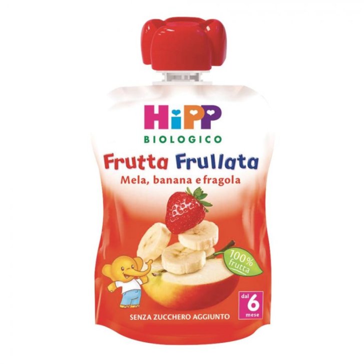 Hipp Bio Frutta Frullata Mela Banana e Fragola 90 g - Hipp