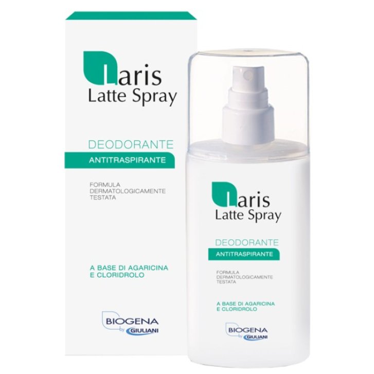 Laris Latte Spray Deodorante Antitraspirante con Agaricina e Cloridrato di Alluminio 100 ml - Biogena