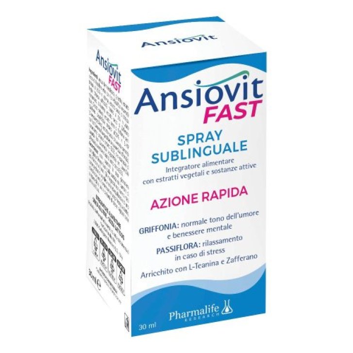 Ansiovit Fast Spray Sublinguale Integratore per Stress e Agitazione 30 ml - Ansiovit