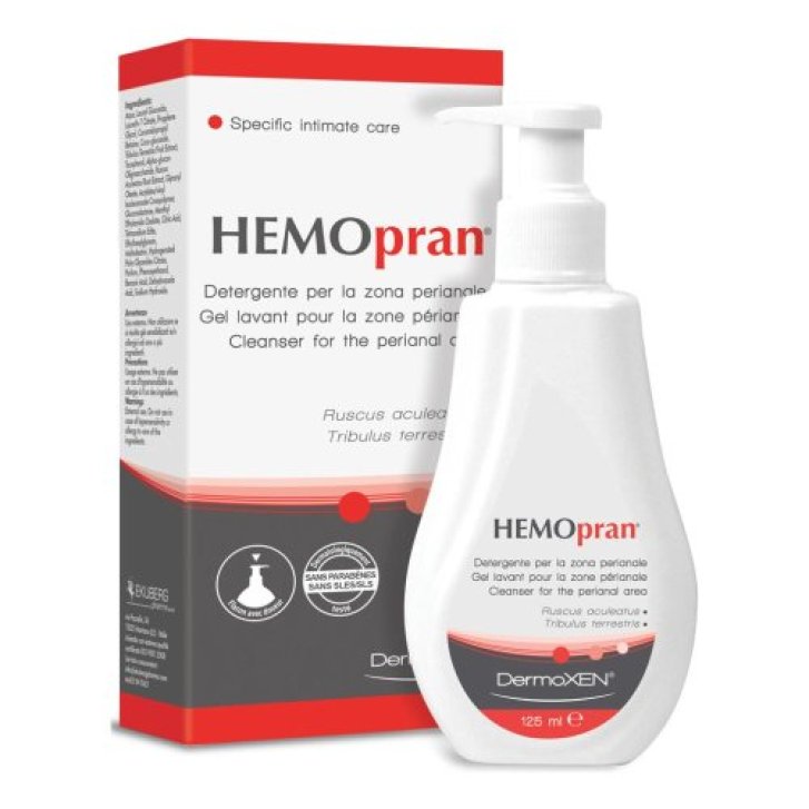 Hemopran Detergente Perianale con Estratti Naturali e Fibre Prebiotiche 125 ml - Ekuberg Pharma