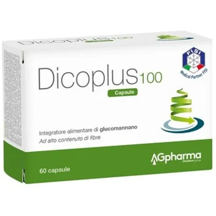 Dicoplus 100 Integratore Alimentare di Glucomannano 60 Capsule - Ag Pharma