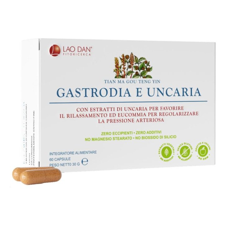 Gastrodia Uncaria Integratore Alimentare per Rilassamento e Pressione Arteriosa 60 Compresse - LAO DAN Srl