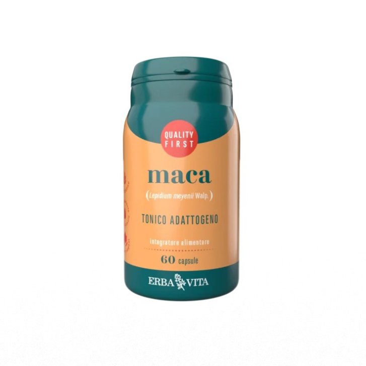 Maca Integratore Alimentare Tono-Adattogeno per Stanchezza Fisica e Mentale 60 Capsule - Erba Vita