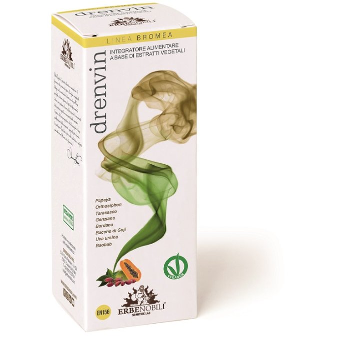 Drenvin Integratore Alimentare per Drenaggio Liquidi con Ortosiphon Tarassaco Uva Ursina 250ml - Erbenobili Drenvin Integratore Alimentare per Drenaggio Liquidi con Ortosiphon Tarassaco Uva Ursina 250ml - Erbenobili