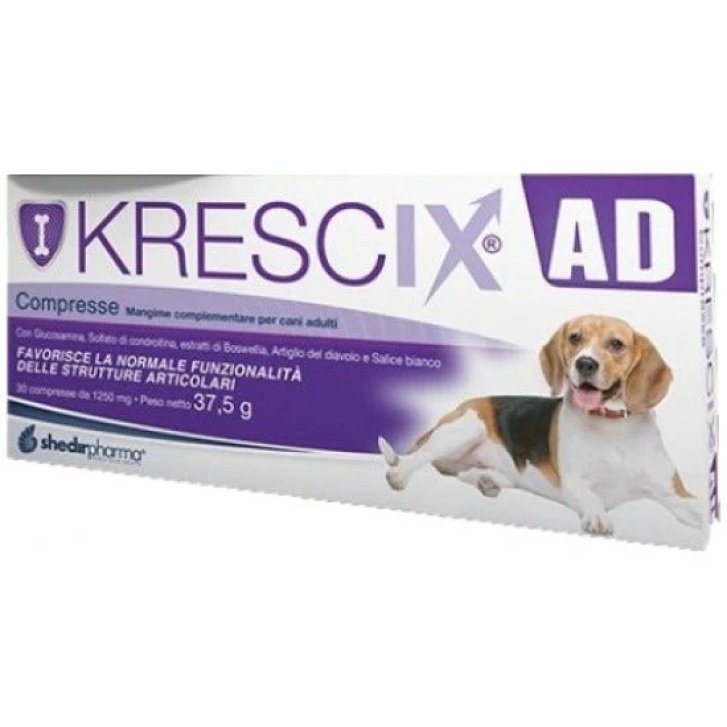 Krescix AD Mangime Complementare per Ossa e Articolazioni per Cani 30 Compresse Divisibili - Shedir Pharma Srl Unipersonale