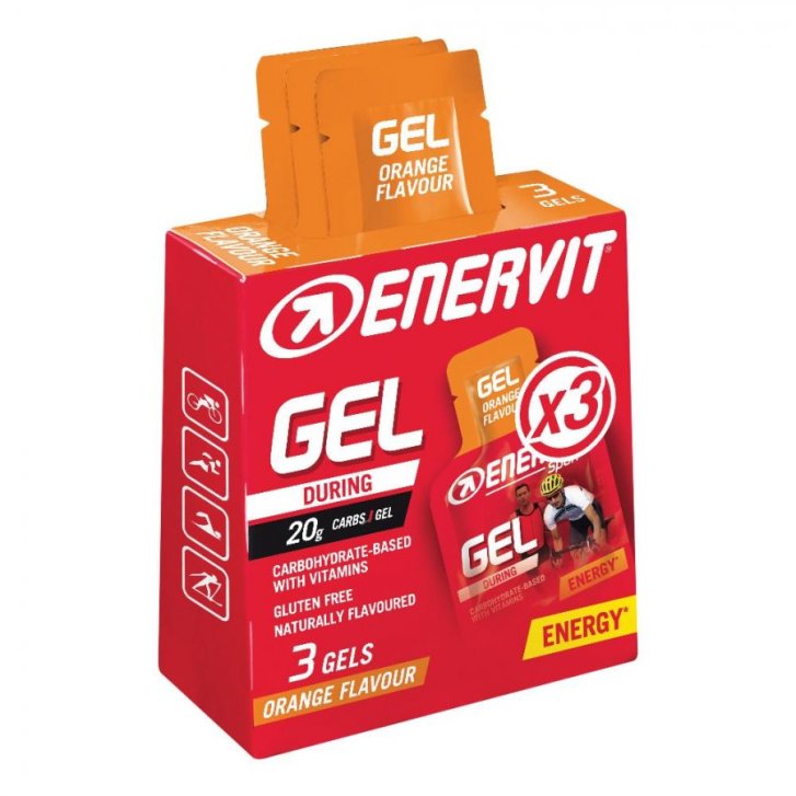 Enervit Sport Gel Arancia Integratore Energetico con Carboidrati e Vitamine B 75 ml - Enervit