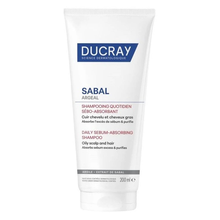 Ducray Sabal Shampoo Quotidiano Sebo Assorbente per Capelli Grassi 200 ml - Ducray