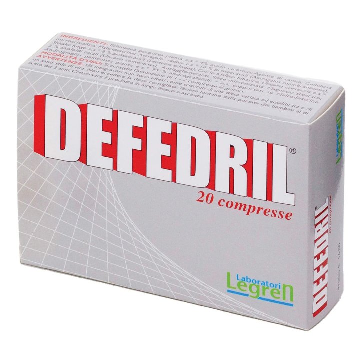 Defedril Integratore per Difese Immunitarie con Estratti Vegetali 20 Compresse - Laboratori Legren