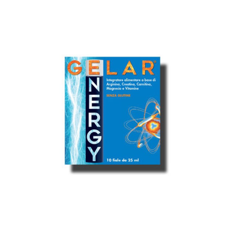 Gelar Energy Integratore Alimentare per Metabolismo Energetico e Riduzione della Stanchezza 10 Fiale da 25 ml - Gelar Farma Srl