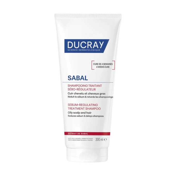 Ducray Sabal Shampoo Trattante Sebo-Riduttore per Capelli Grassi 200ml - Ducray