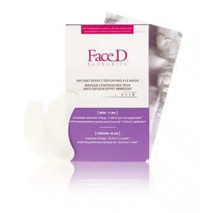 Maschera Defaticante Occhi Effetto Immediato in Hydrogel con Estratti di Tè Verde e Aloe 8 Pezzi - Face D