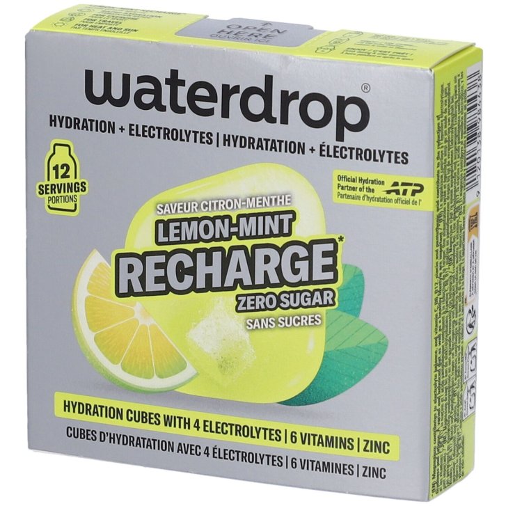 Waterdrop Microlyte Limone Menta Integratore Elettrolitico con Vitamine e Minerali 12 Cubetti - Waterdrop Microdrink GmbH