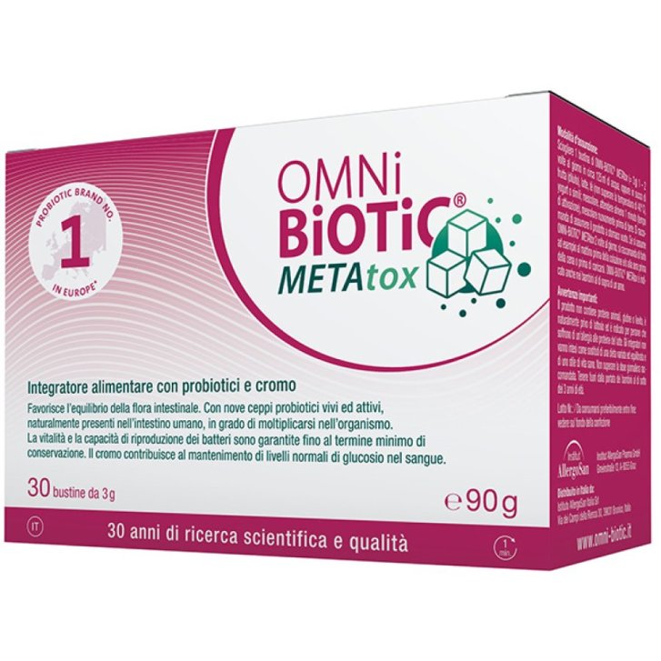 Omni Biotic Metatox Integratore Alimentare con Probiotici e Cromo 30 Bustine - Institut Allergosan GmbH
