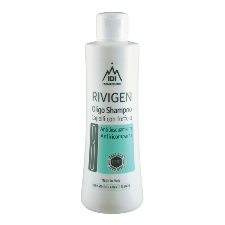 Rivigen Oligo Shampoo Capelli con Forfora Detergente con Oligoelementi Marini e Tea Tree Oil 200 ml - IDI Rivigen Oligo Shampoo Capelli con Forfora Detergente con Oligoelementi Marini e Tea Tree Oil 200 ml - IDI