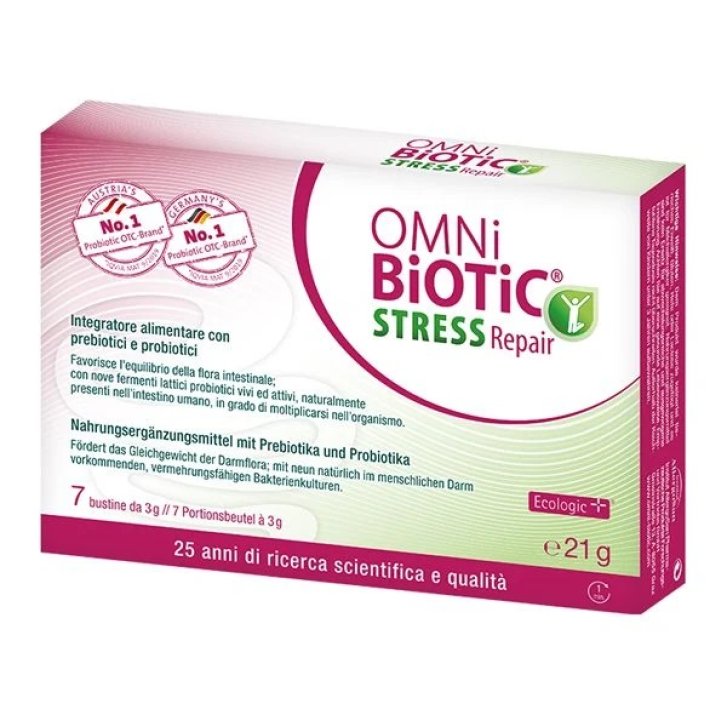 Omni Biotic Stress Repair Integratore con Probiotici e Prebiotici 7 Bustine da 3 g