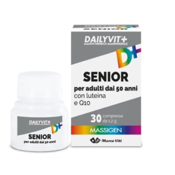 Massigen Senior Integratore Multivitaminico e Multiminerale con Coenzima Q10 e Luteina 30 Compresse - Massigen Massigen Senior Integratore Multivitaminico e Multiminerale con Coenzima Q10 e Luteina 30 Compresse - Massigen