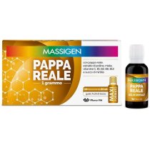 Massigen Pappa Reale Integratore Tonico Ricostituente con Miele e Vitamine B 10x25ml - Massigen