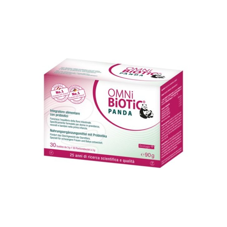 Omni Biotic Panda Integratore con Probiotici per Gravidanza e Bambini 30 Bustine da 3 g - Institut Allergosan