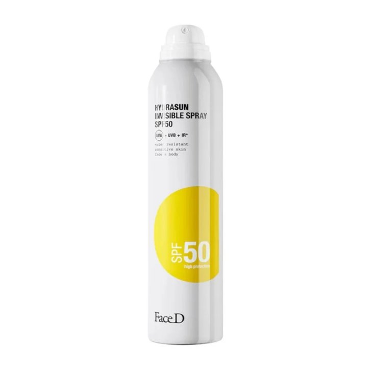Face D Hydrasun Spray Invisibile SPF50 Protezione Alta Viso e Corpo 200 ml - Face D