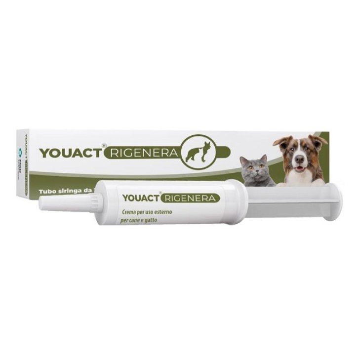Youact Rigenera Crema Dermatologica per Cani e Gatti con Olio di Oliva Ozonizzato 10 ml - MSD Animal Health