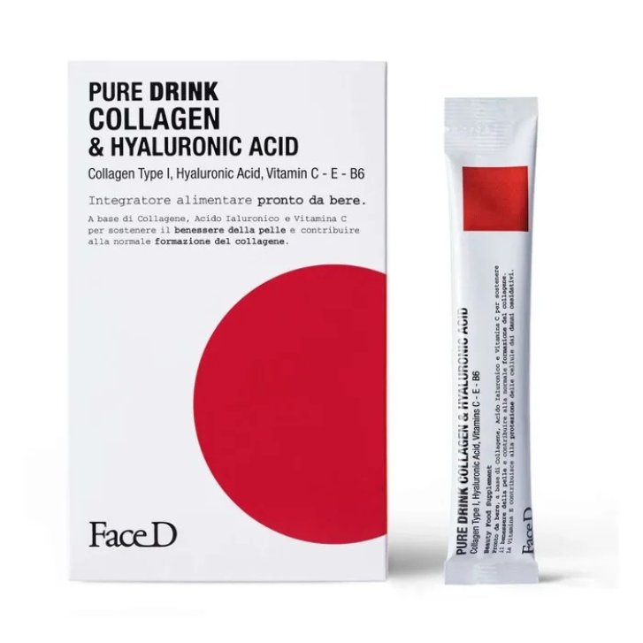 Face D Pure Drink Integratore Collagene e Acido Ialuronico 30x15ml - Face D Face D Pure Drink Integratore Collagene e Acido Ialuronico 30x15ml - Face D