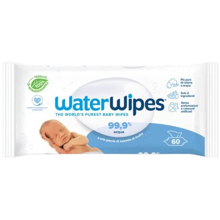Waterwipes Salviettine Neonato Biodegradabili 60 Pezzi - Waterwipes