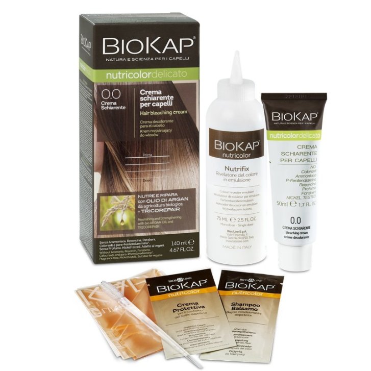 Biokap Nutricolor 0.0 Crema Schiarente Delicata per Capelli 140 ml - Bios Line Biokap Nutricolor 0.0 Crema Schiarente Delicata per Capelli 140 ml - Bios Line