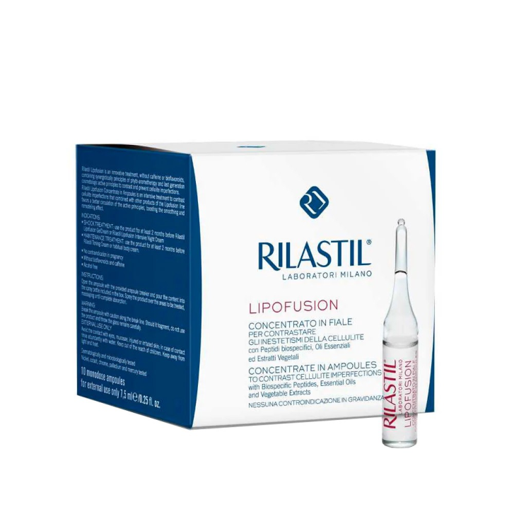 Rilastil Lipofusion Concentrato in Fiale Anticellulite Drenante 10 fiale da 7,5 ml - Rilastil