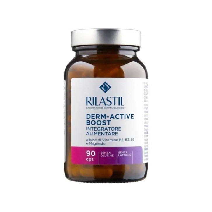 Rilastil Derm-Active Boost Integratore Alimentare con Vitamine B e Magnesio 90 Capsule - Rilastil