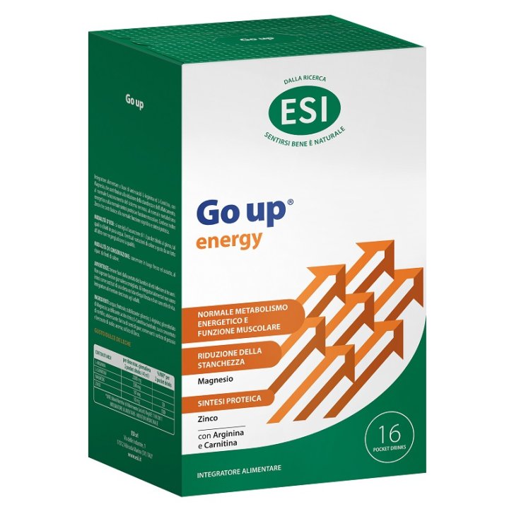 Go Up Energy Integratore Alimentare con Magnesio e Zinco 16 Pocket Drink da 20 ml - ESI