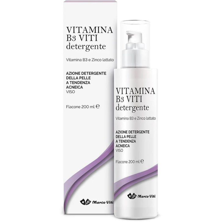 Vitamina B3 Viti Detergente Viso per Pelle Grassa e a Tendenza Acneica 200 ml - Marco Viti Farmaceutici SpA