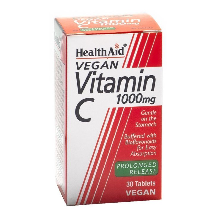 Vitamina C Integratore con Rosa Canina Acerola Esperidina e Rutina 30 Compresse a Rilascio Prolungato - Healthaid Italia Srl