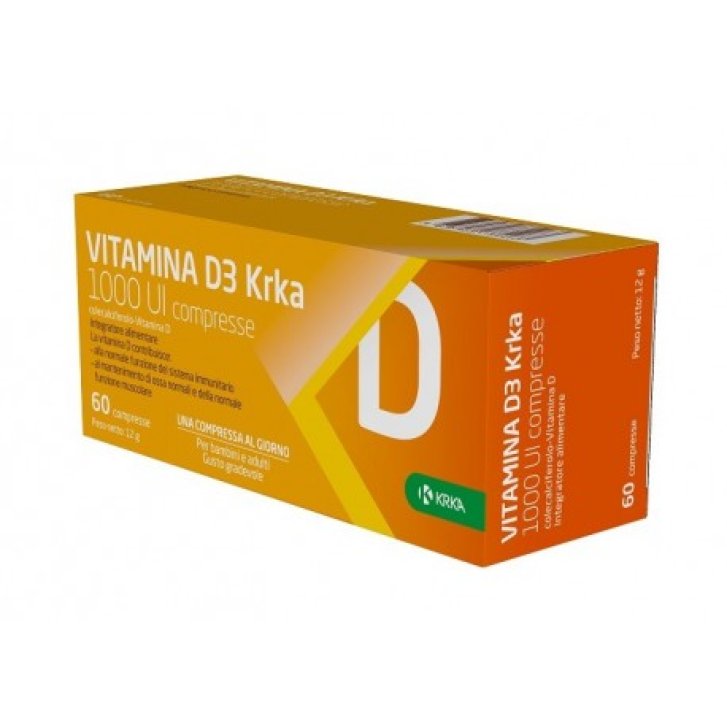 Vitamina D3 Krka Integratore Alimentare per Ossa e Sistema Immunitario 60 Compresse - Krka Farmaceutici Vitamina D3 Krka Integratore Alimentare per Ossa e Sistema Immunitario 60 Compresse - Krka Farmaceutici