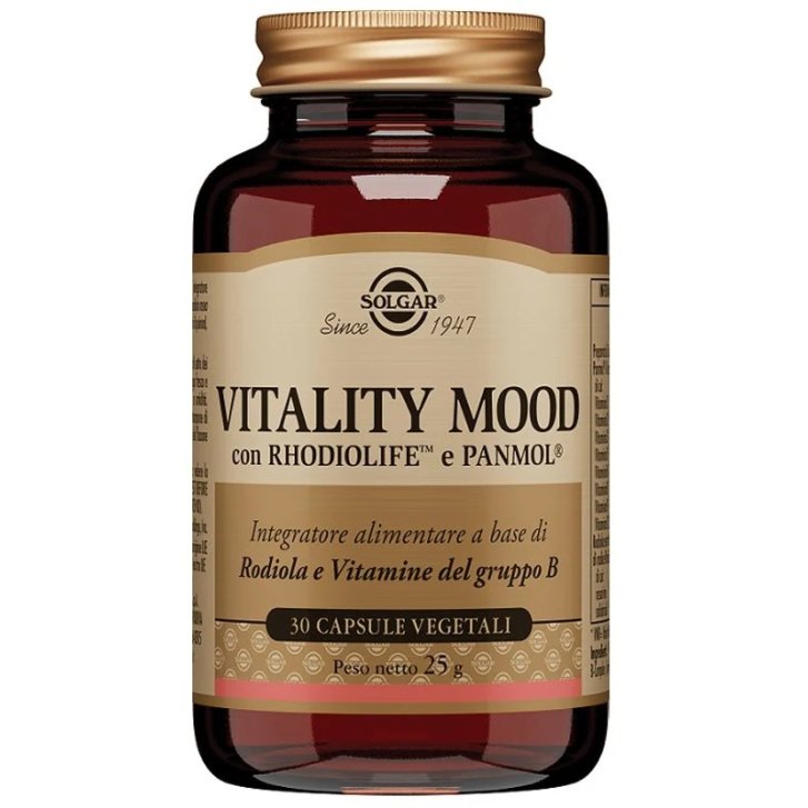 Vitality Mood Integratore Alimentare con Rodiola e Vitamine B 30 Capsule - Solgar Vitality Mood Integratore Alimentare con Rodiola e Vitamine B 30 Capsule - Solgar