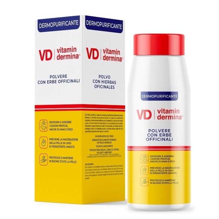 Vitamindermina Polvere con Erbe Officinali Dermopurificante Protettiva 100 g - Istituto Ganassini