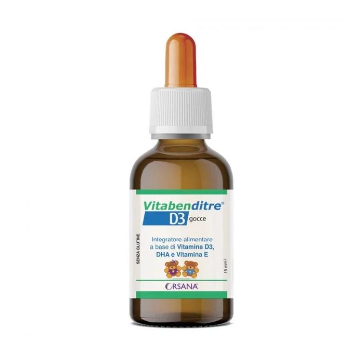 Vitaben D3 Integratore Alimentare Liquido con Vitamina D3 DHA e Vitamina E 15 ml - Orsana