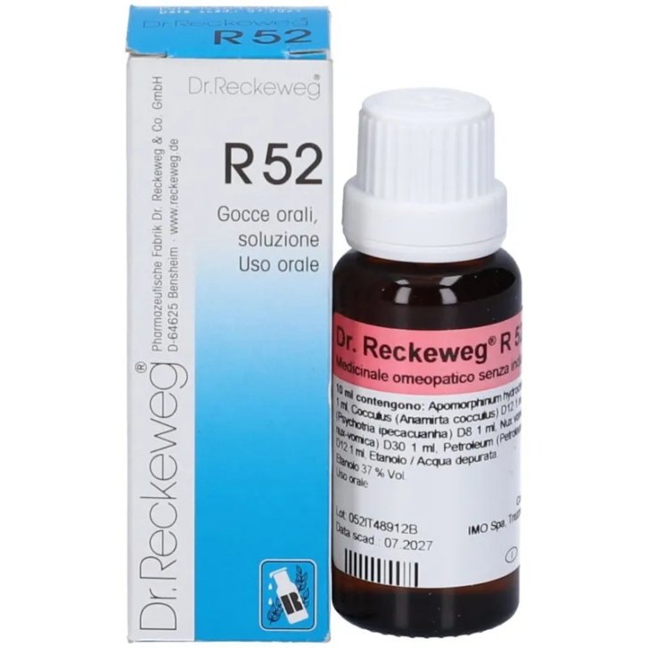Dr Reckeweg R52 Rimedio Omeopatico Antiemetico per Nausea e Vomito 22 ml - Dr Reckeweg