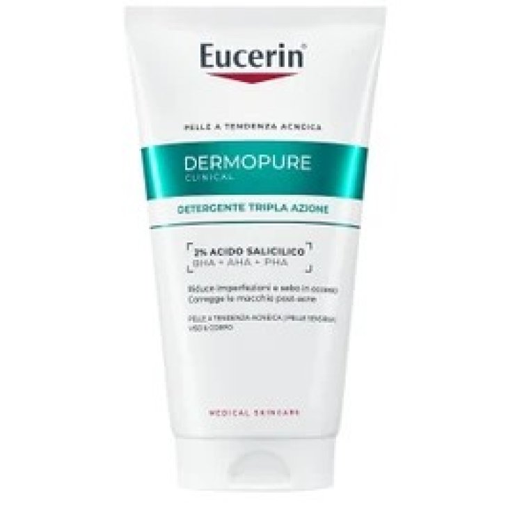 Eucerin Dermopure Clinical Gel Detergente Tripla Azione con Acido Salicilico 150 ml - Eucerin